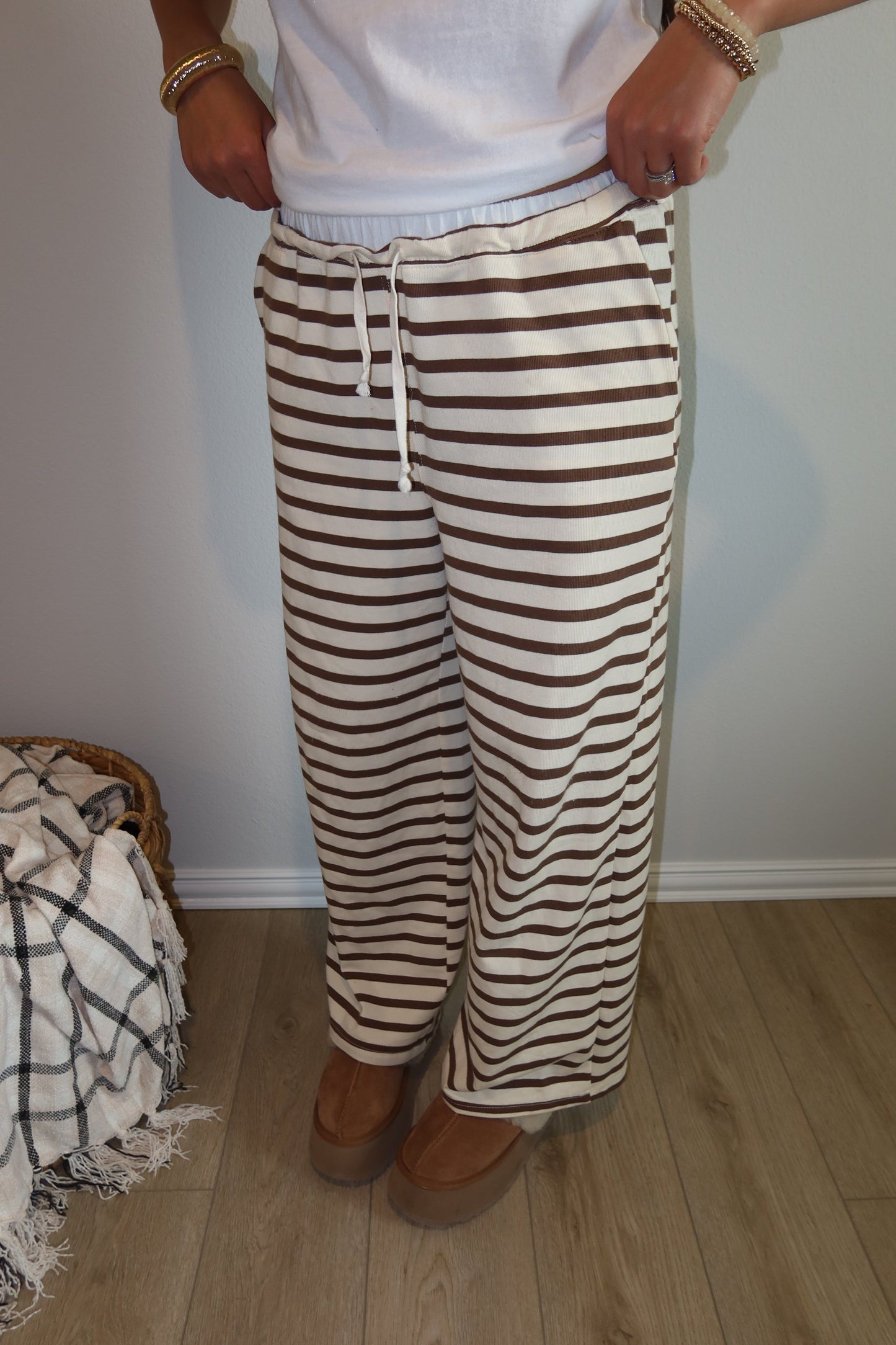 Knit Lounge Pant- Striped