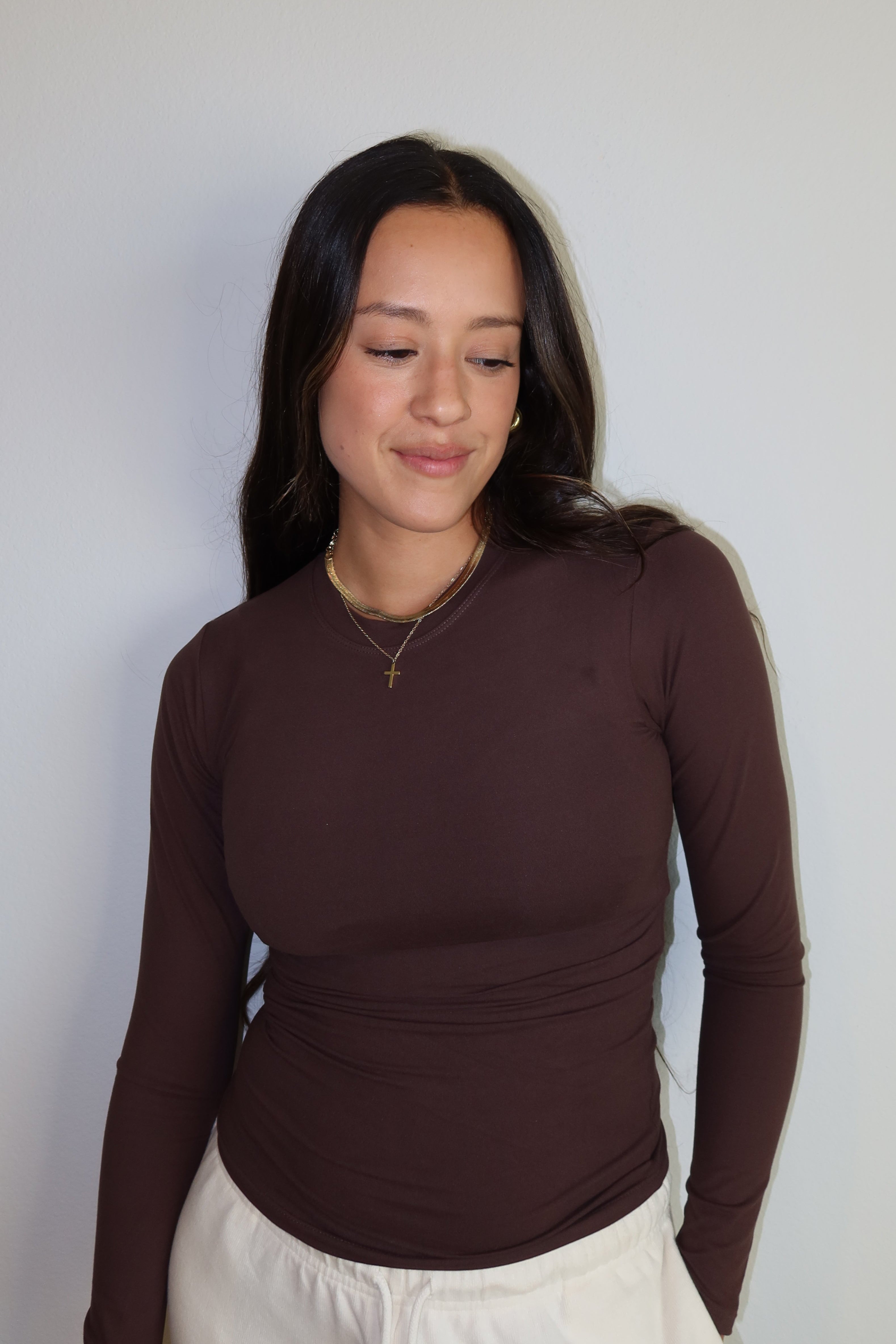 Soft Jersey Long Sleeve Chocolate – Esther Lee