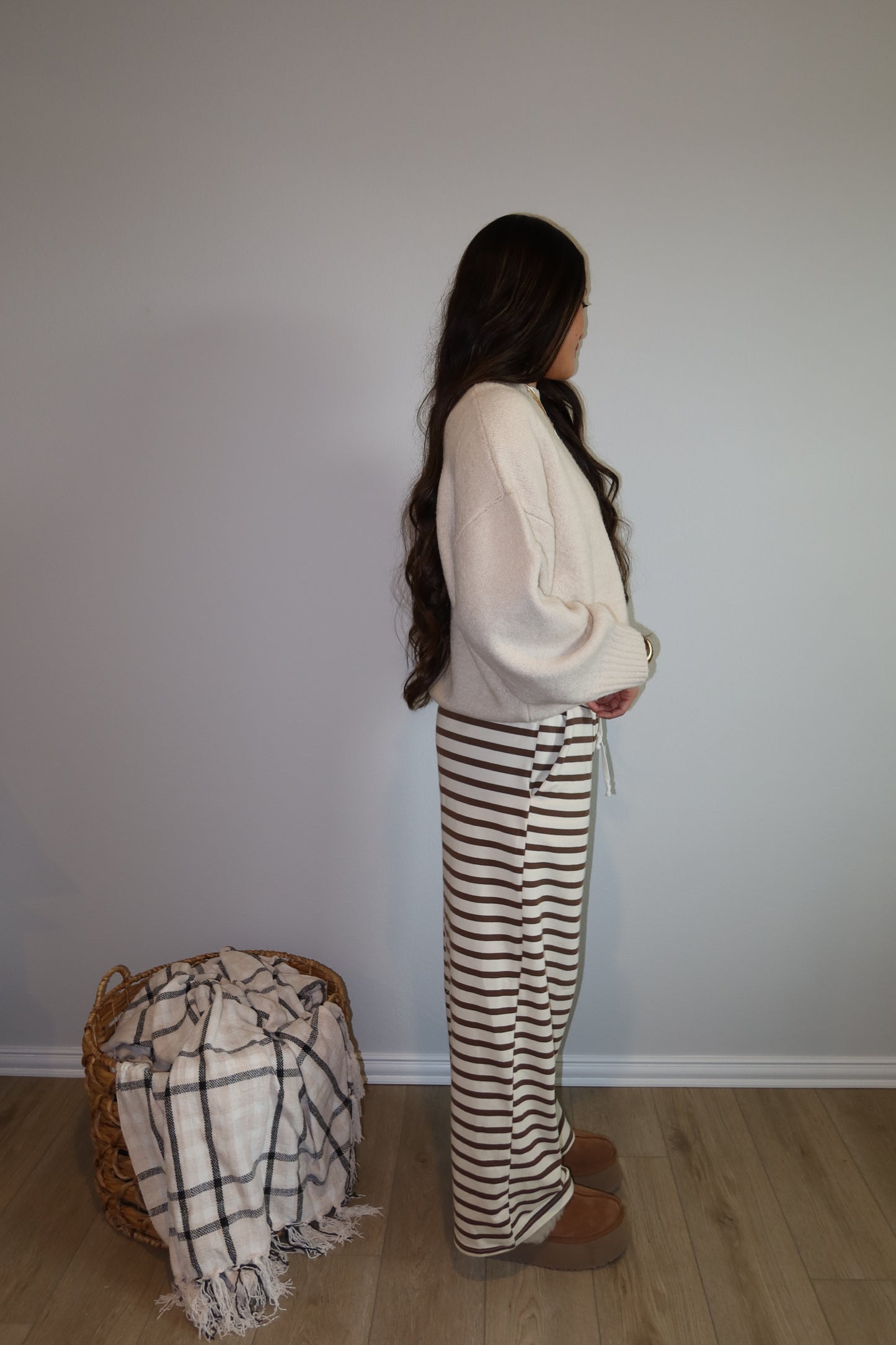 Knit Lounge Pant- Striped