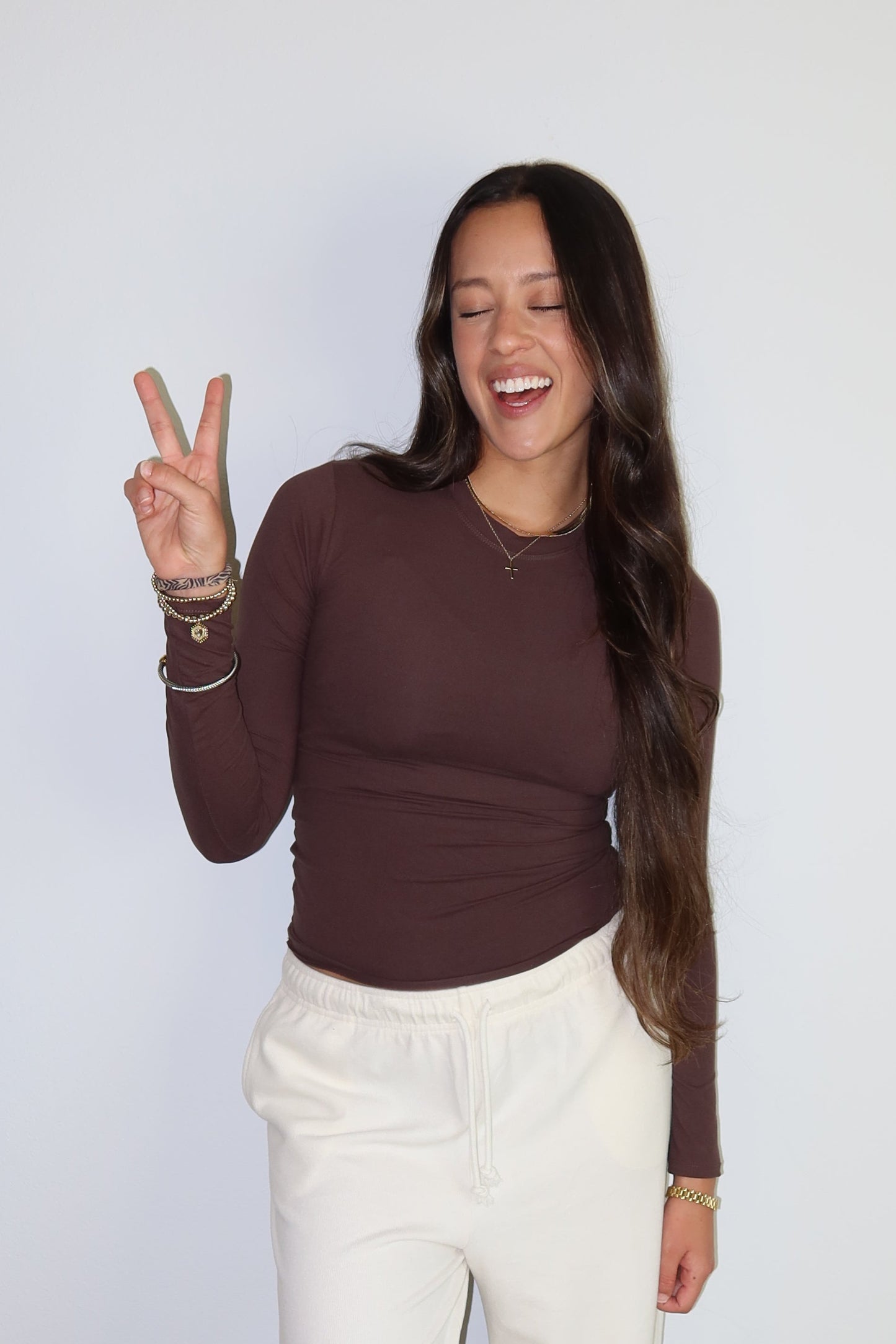 Soft Jersey Long Sleeve Chocolate