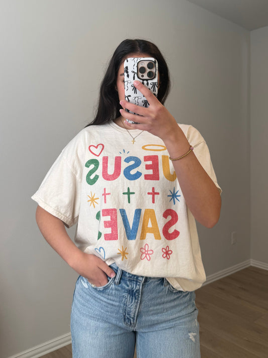 JESUS SAVES 100% Cotton T-shirt