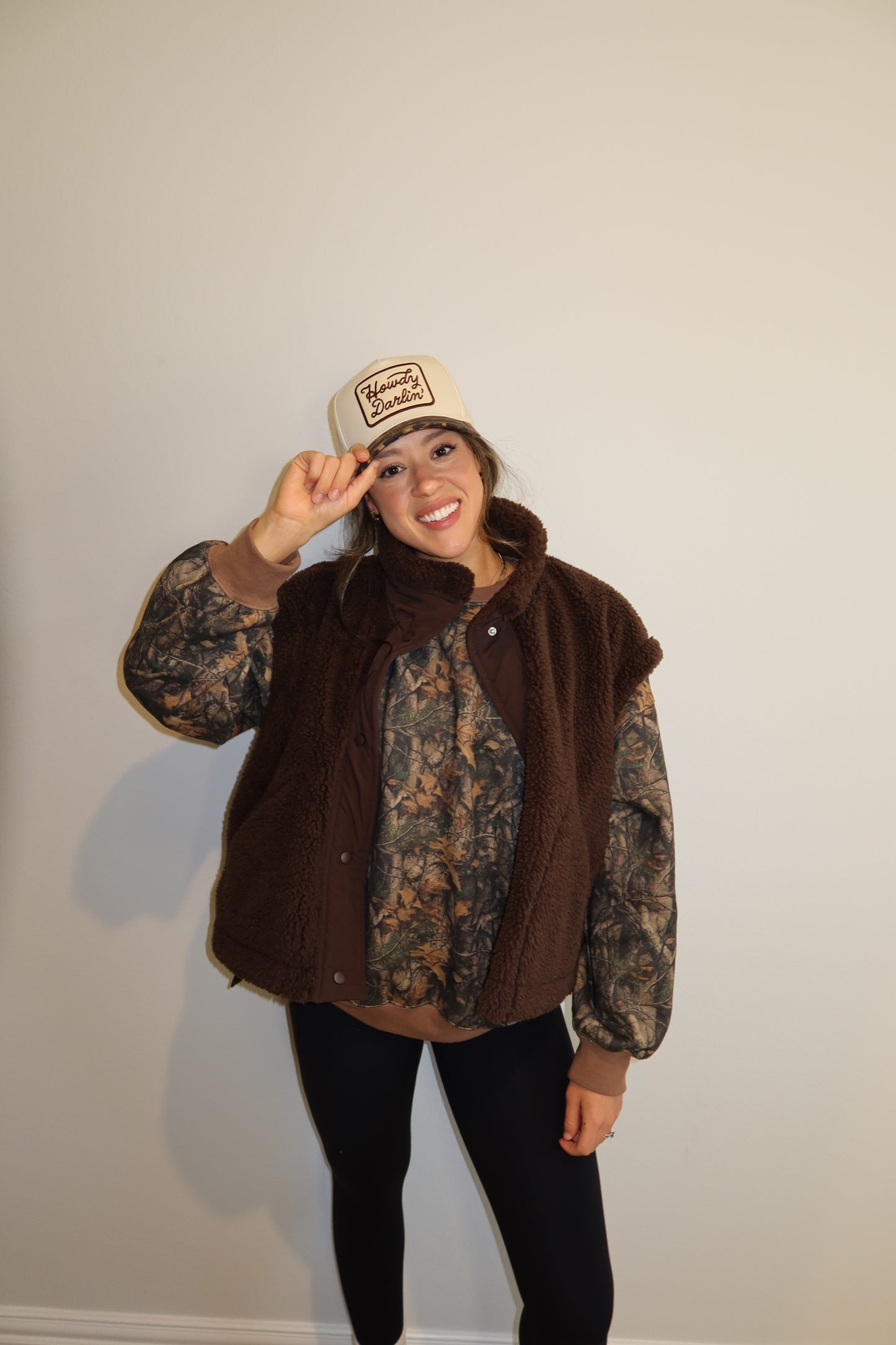 Woodland Dark Camo Fleece Sweatshirt